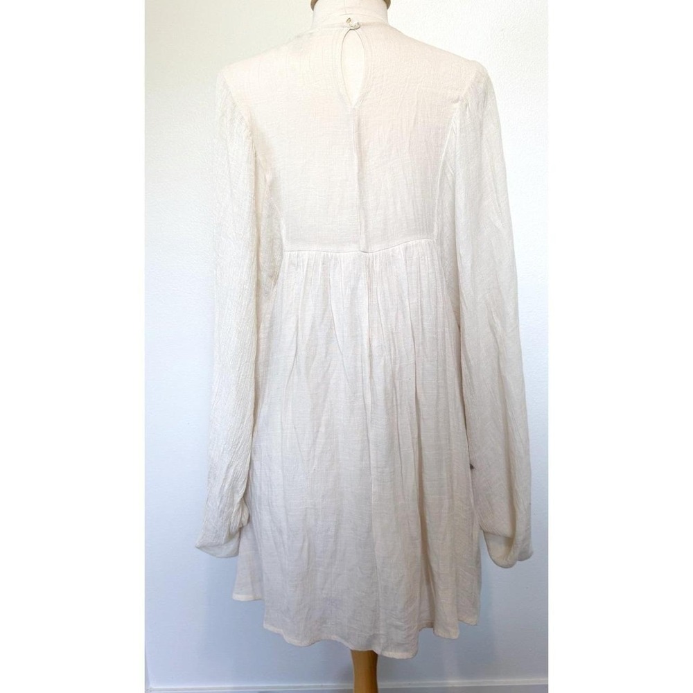 Umgee NWOTWomen's Size M Ivory Floral Embroidered Knee legnth Dress boho chic - Picture 3 of 10